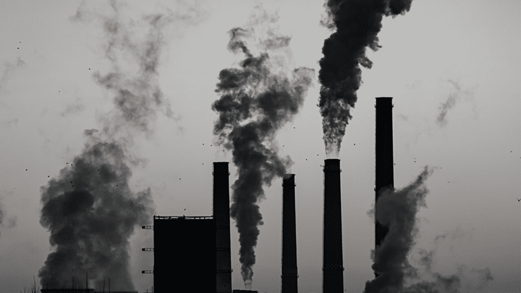 Factories creating pollution
