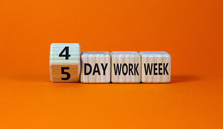 Four-Day Workweek stock image