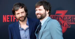 Millie Bobby Brown and the Duffer Brothers